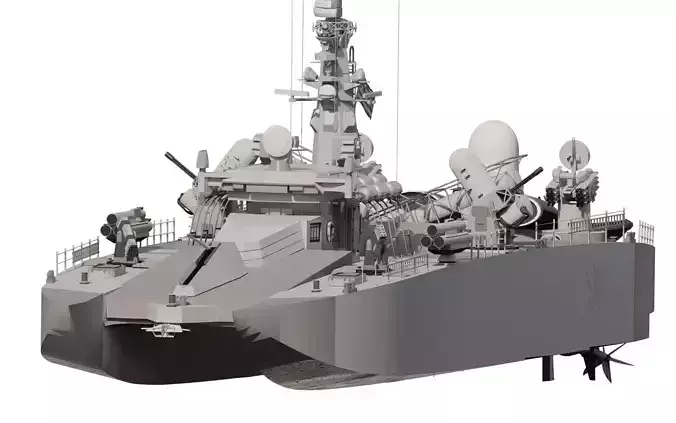 GREEK NAVY FAST ATTACK MISSILE PATROL BOAT 3D model