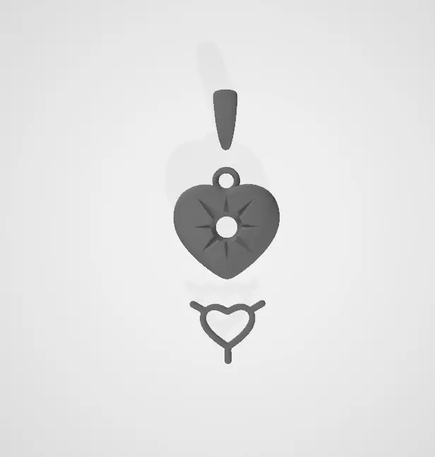 Valentine pendent 3D print model_0