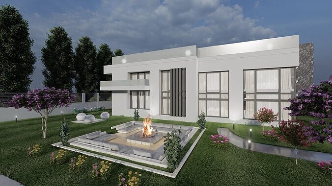 Hilton village residential villa 3D model 7