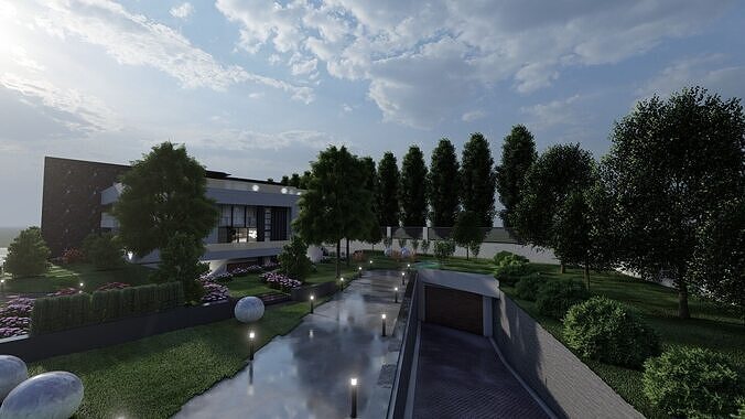 Hilton village residential villa 3D model 4