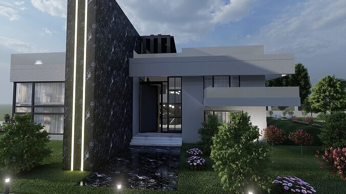 Hilton village residential villa 3D model 2