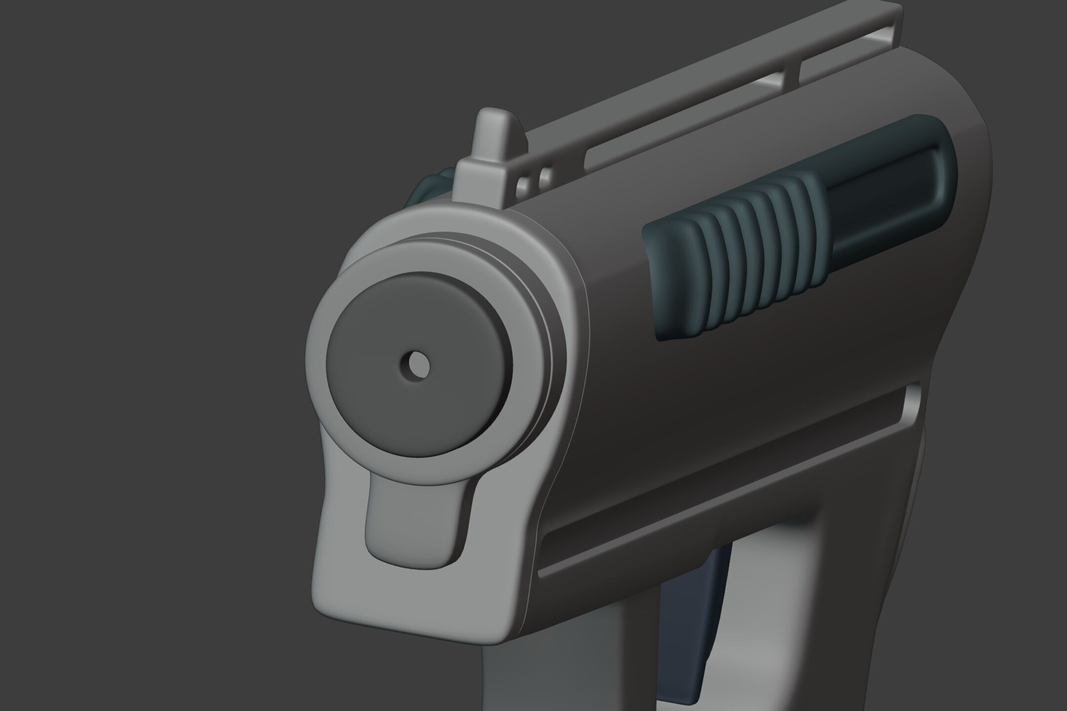 Sci-Fi Pistol - Gun - weapon - Toy Low-poly 3D model_15