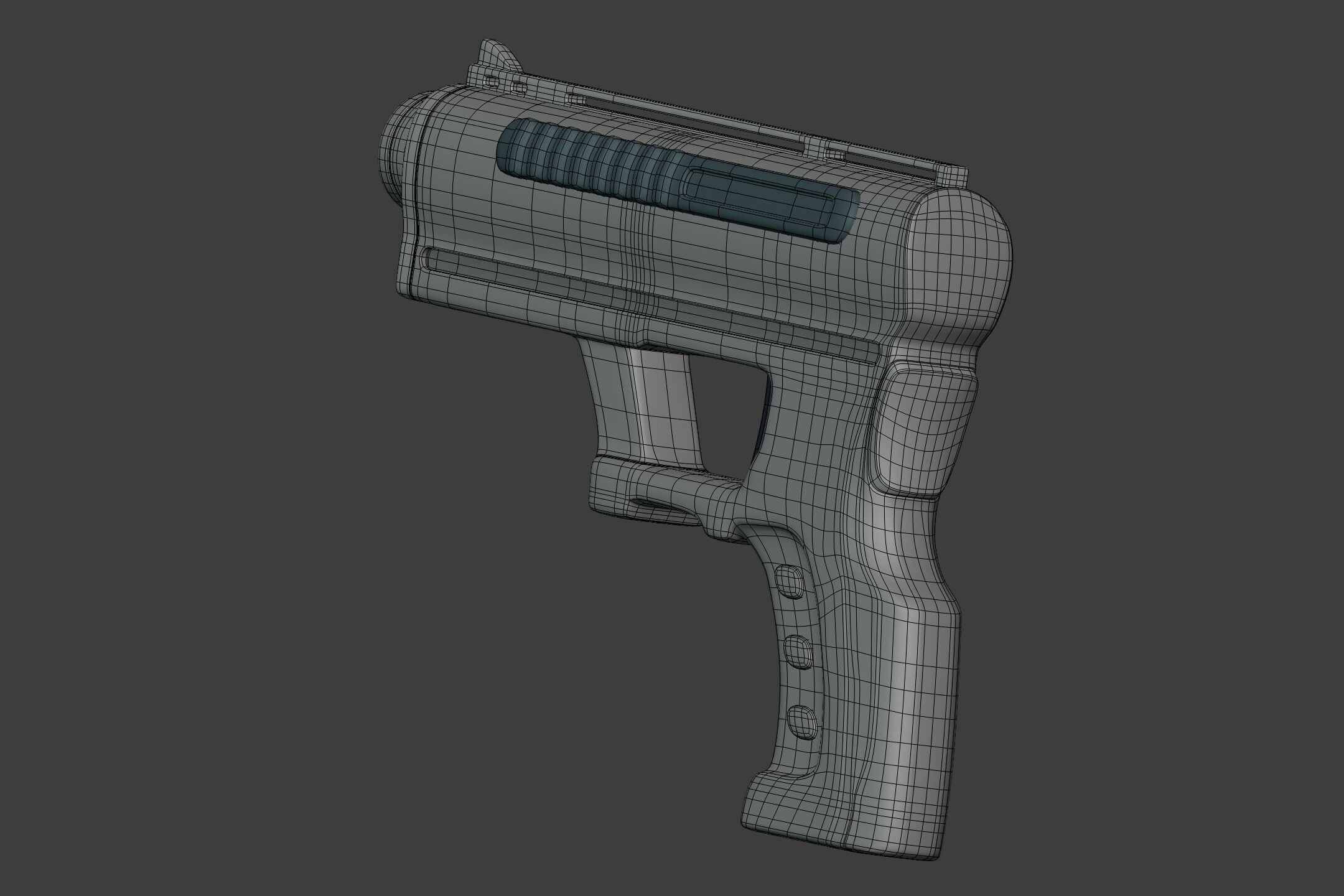 Sci-Fi Pistol - Gun - weapon - Toy Low-poly 3D model_10
