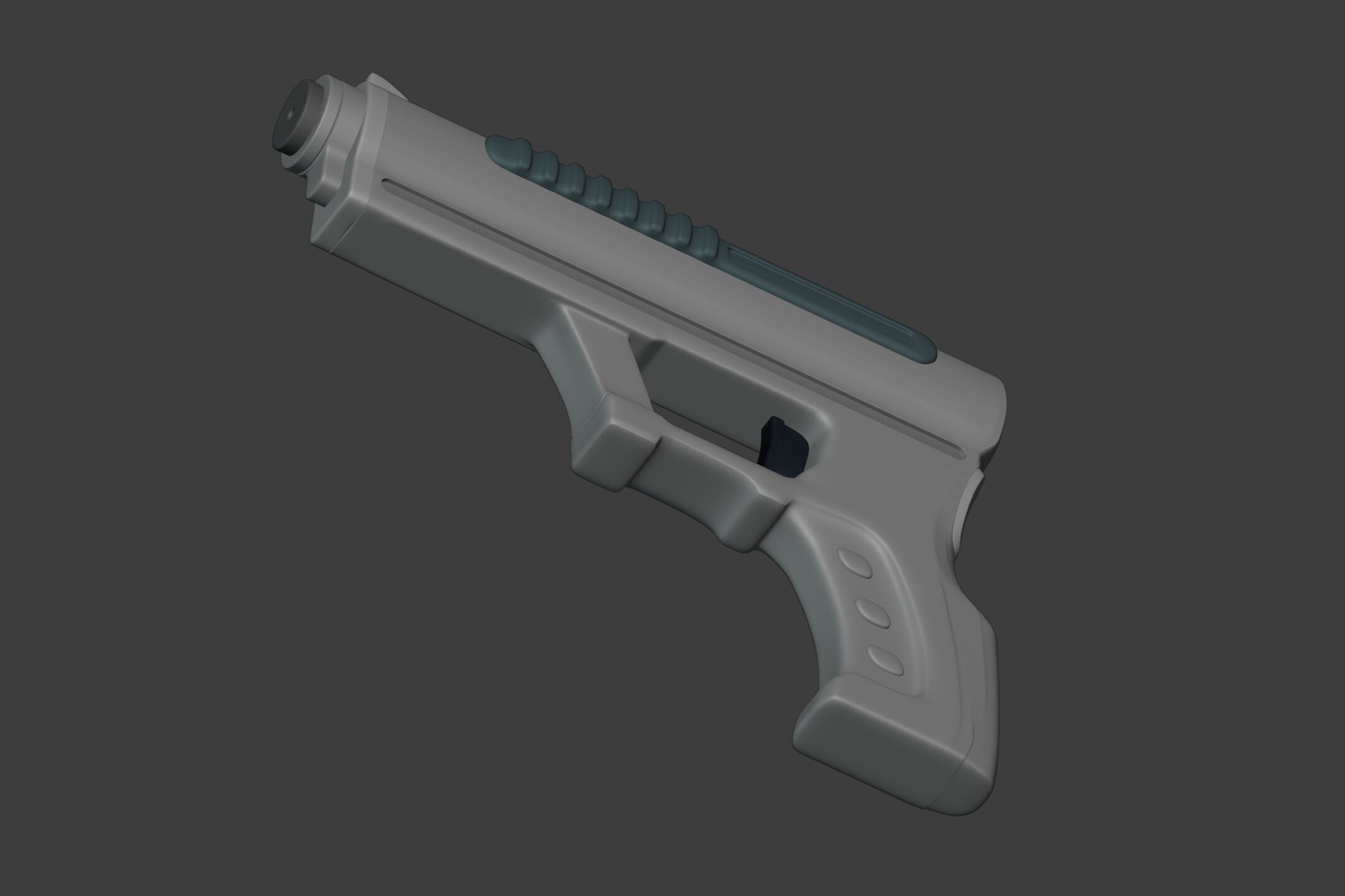Sci-Fi Pistol - Gun - weapon - Toy Low-poly 3D model_17