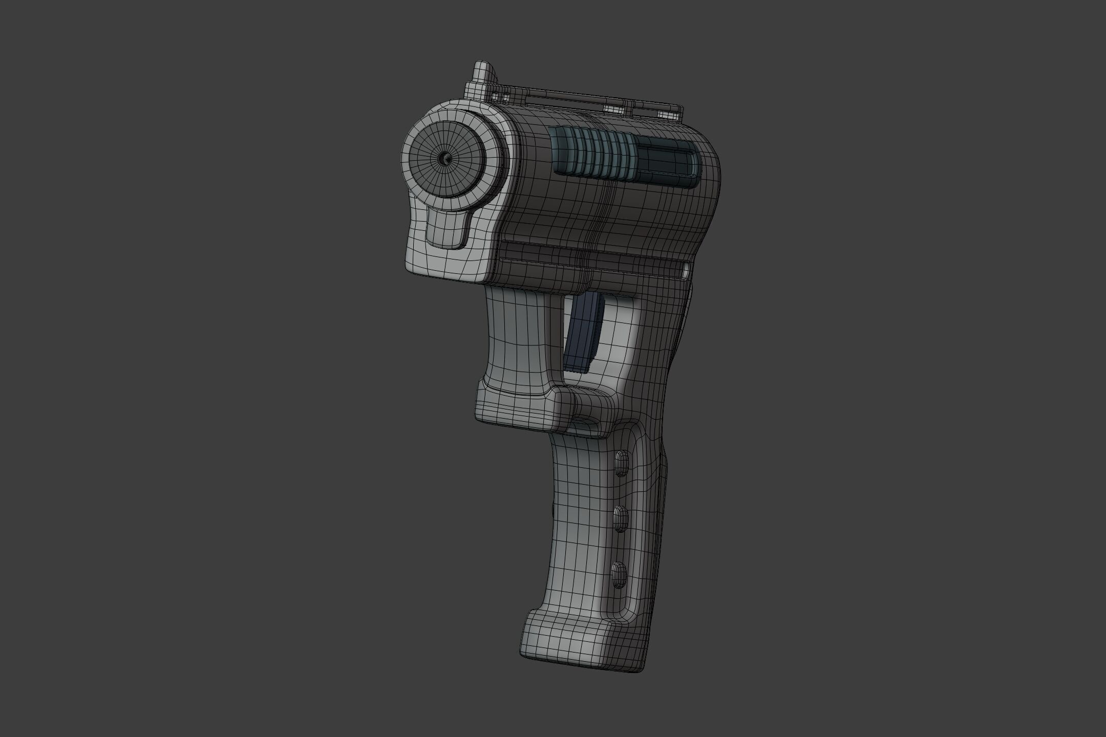 Sci-Fi Pistol - Gun - weapon - Toy Low-poly 3D model_8