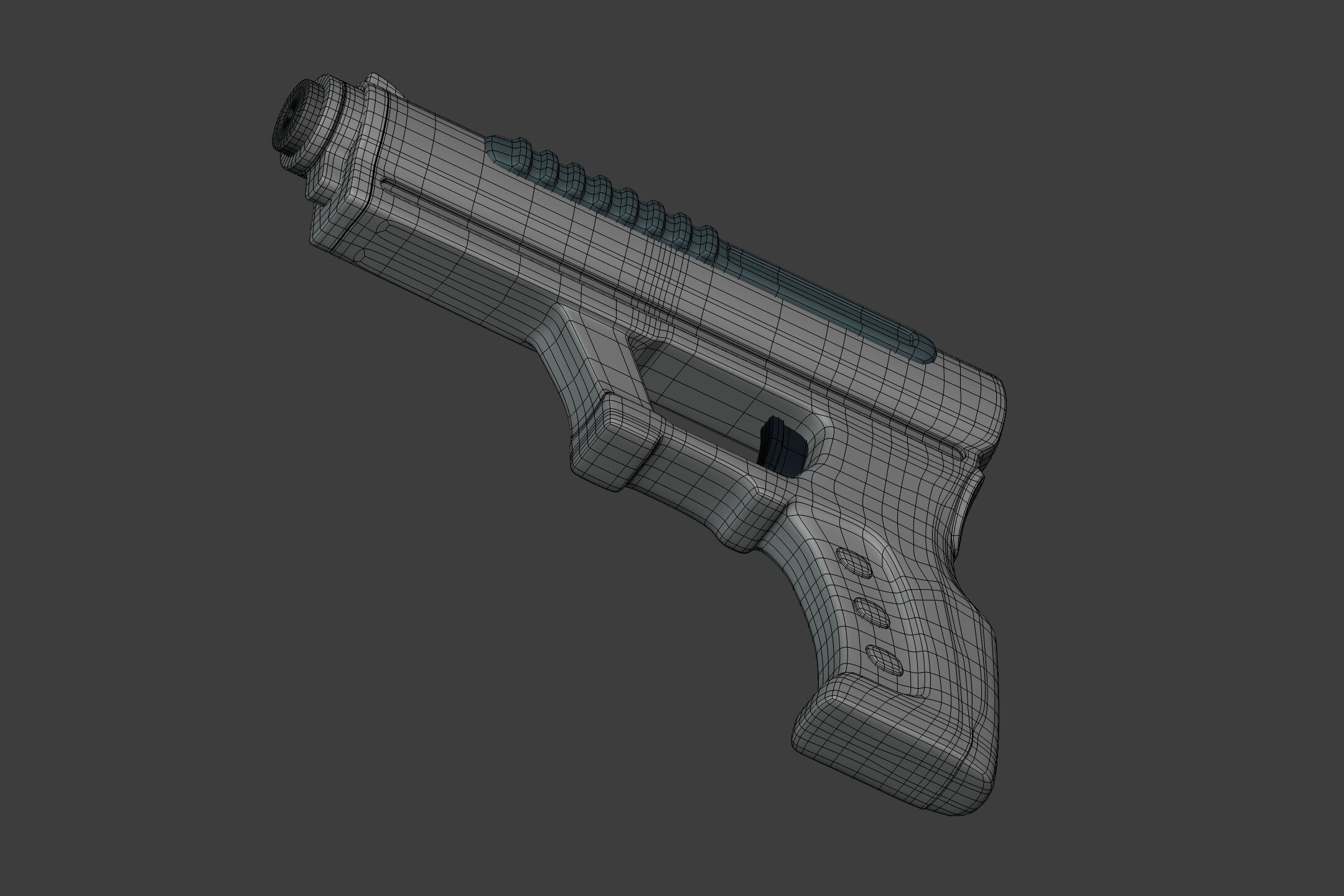 Sci-Fi Pistol - Gun - weapon - Toy Low-poly 3D model_18