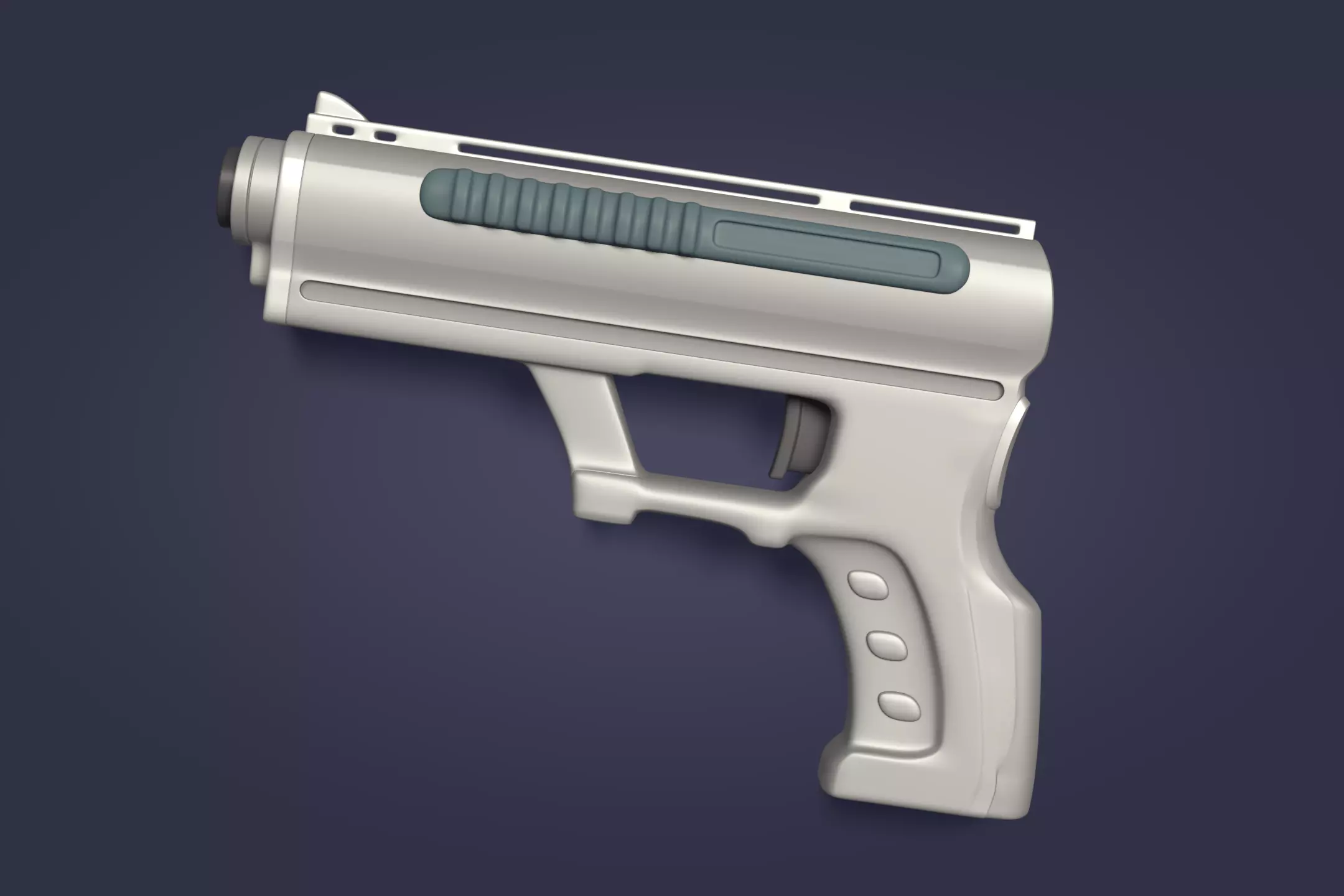 Sci-Fi Pistol - Gun - weapon - Toy Low-poly 3D model_0