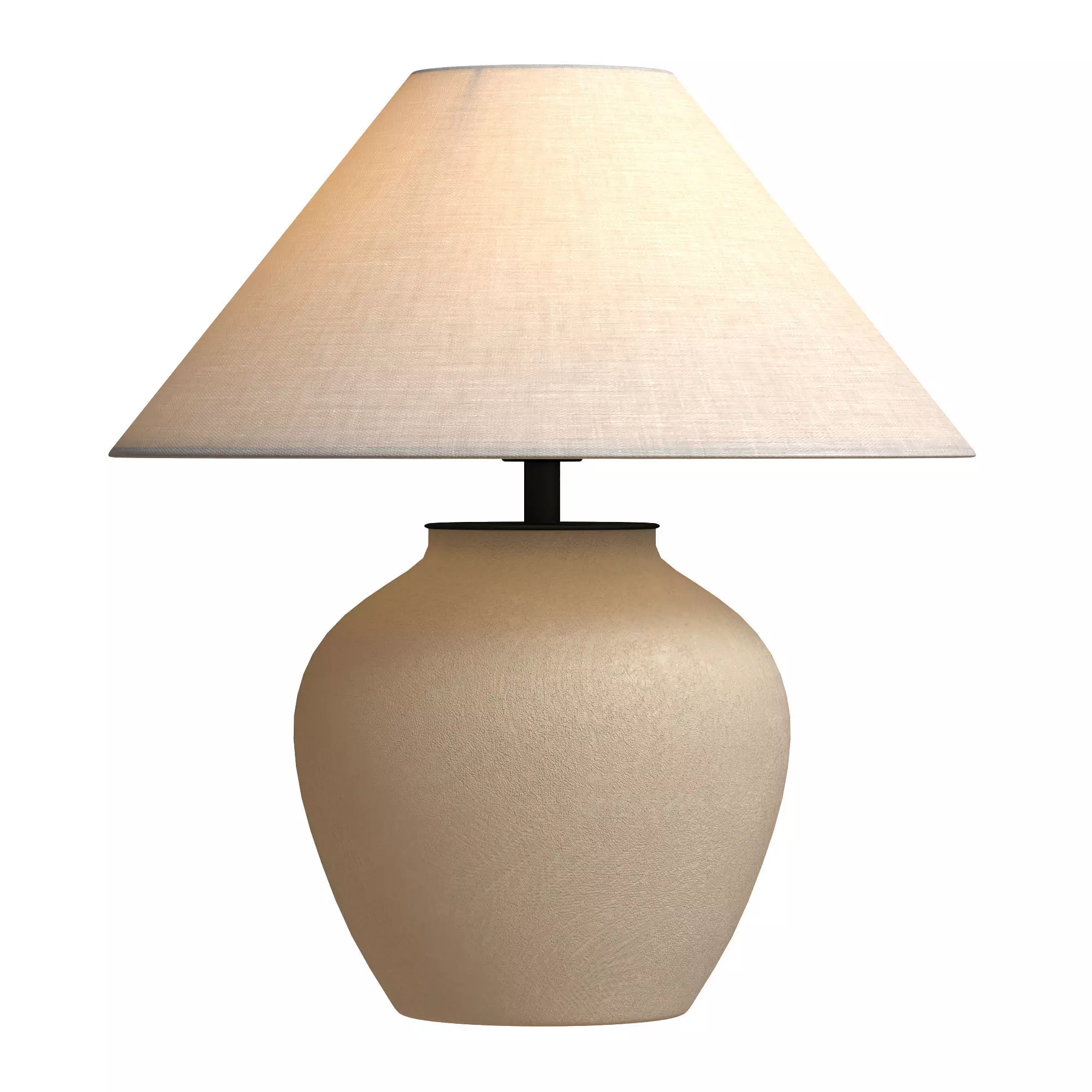  Retro Ceramic Jar Table Lamp 3D model_0