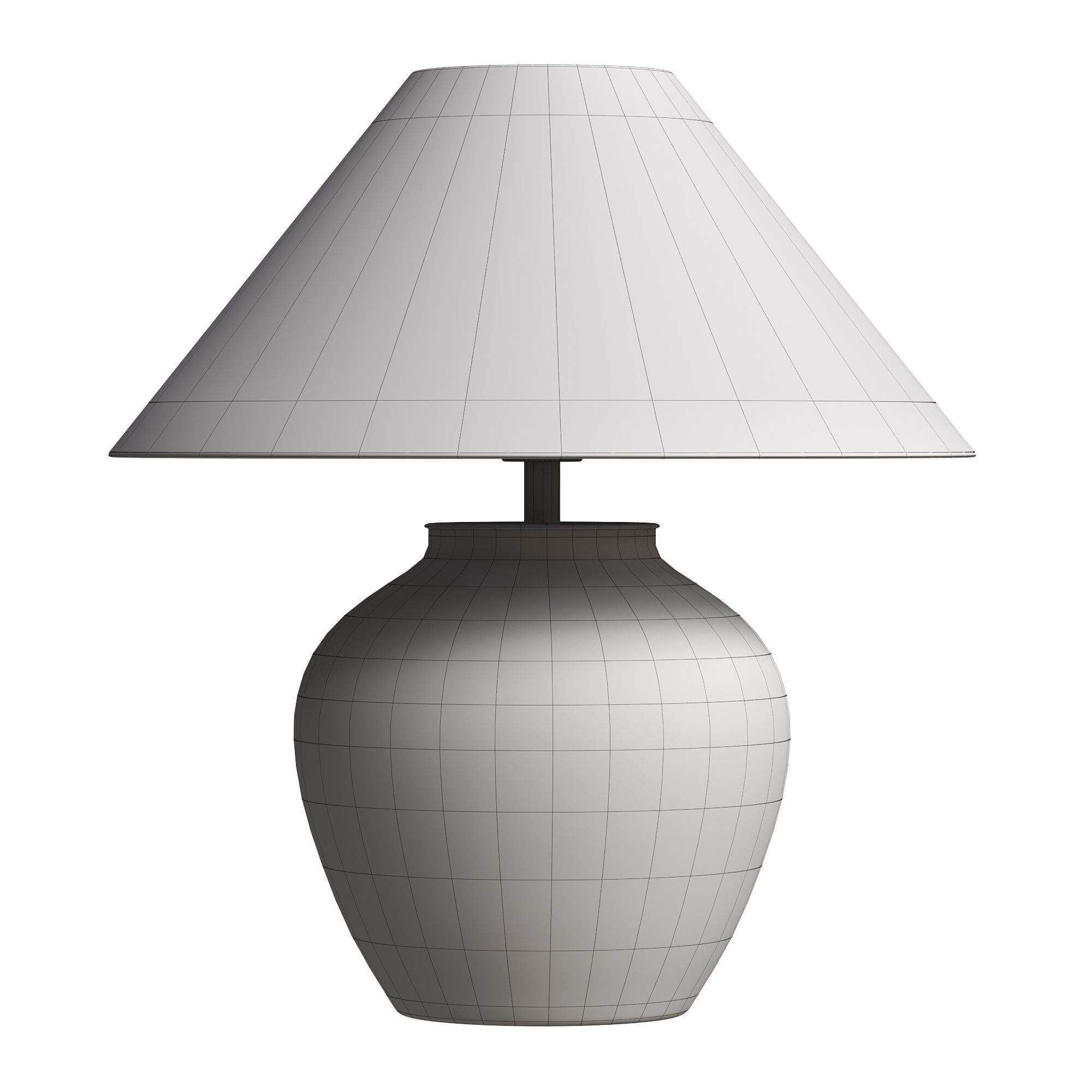  Retro Ceramic Jar Table Lamp 3D model_1