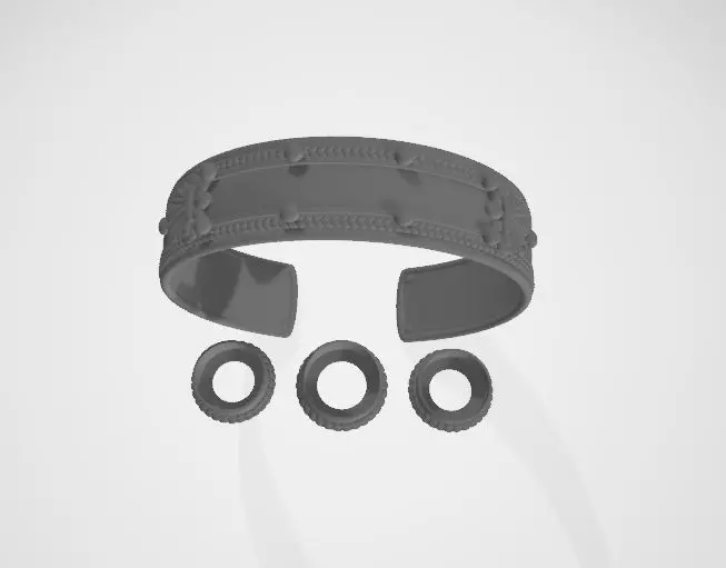 Turquoise Bracelet 3D print model_0