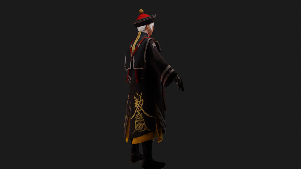 Masked Psychic Robe Female PSK PUBG Low-poly 3D model_5