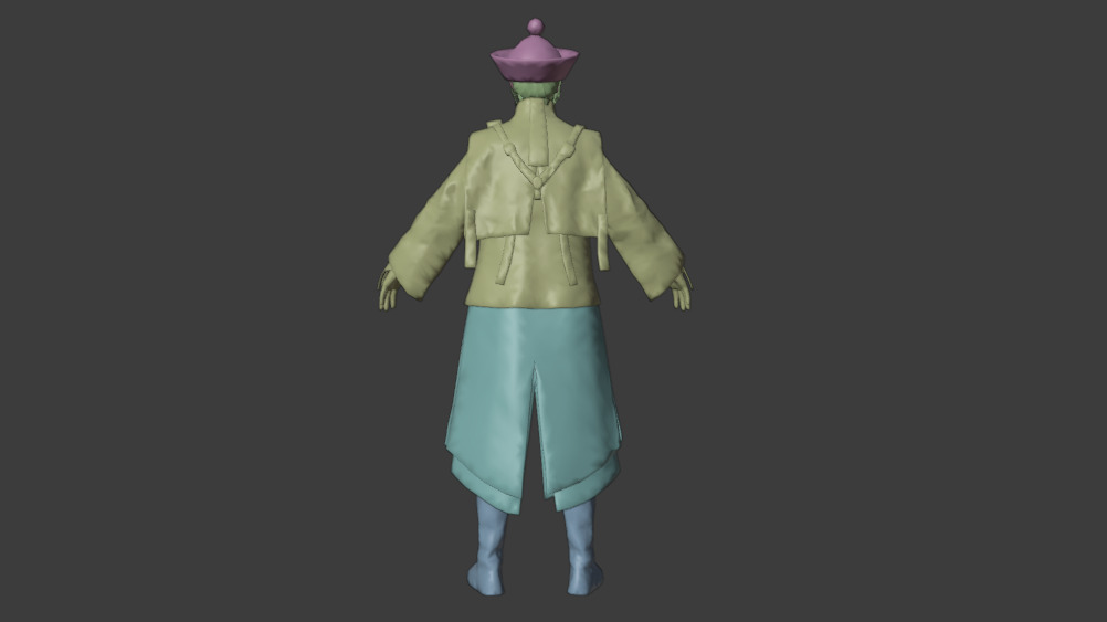 Masked Psychic Robe Female PSK PUBG Low-poly 3D model_9