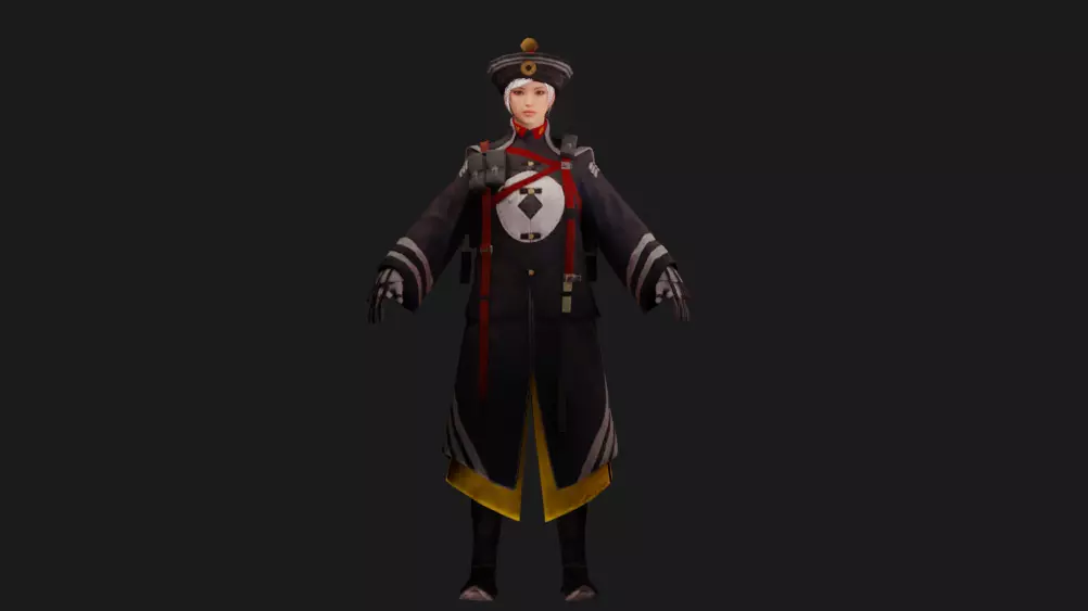 Masked Psychic Robe Female PSK PUBG Low-poly 3D model_0