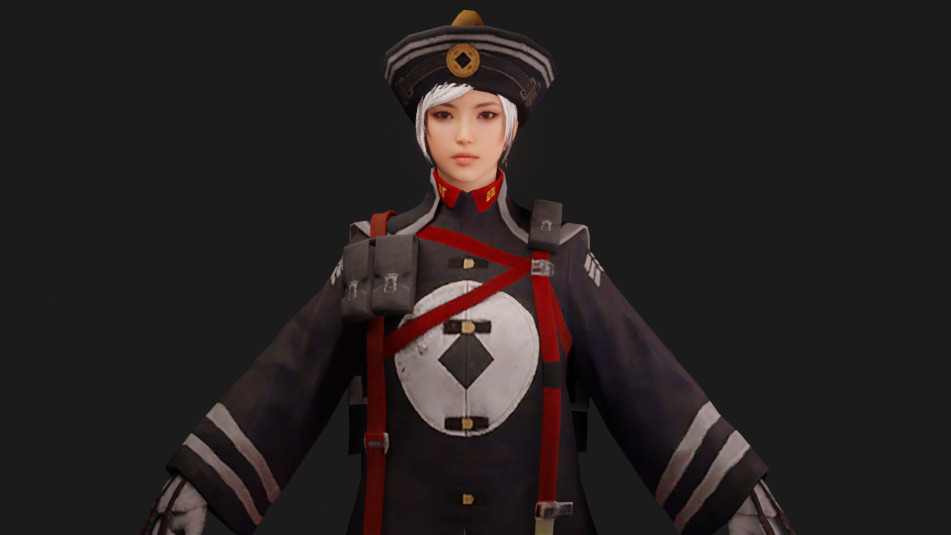 Masked Psychic Robe Female PSK PUBG Low-poly 3D model_7