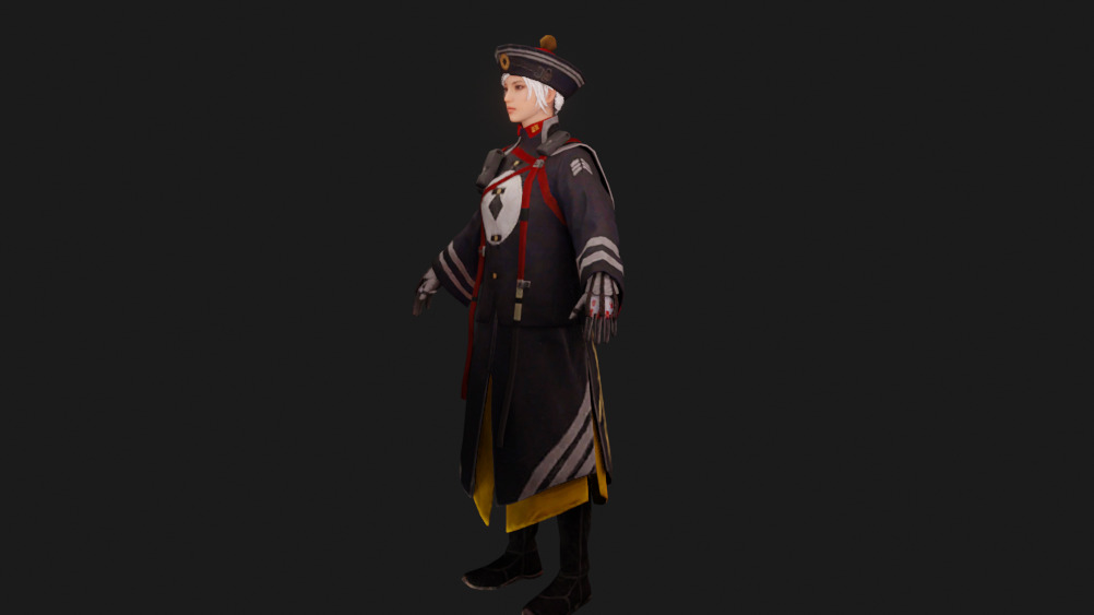 Masked Psychic Robe Female PSK PUBG Low-poly 3D model_2