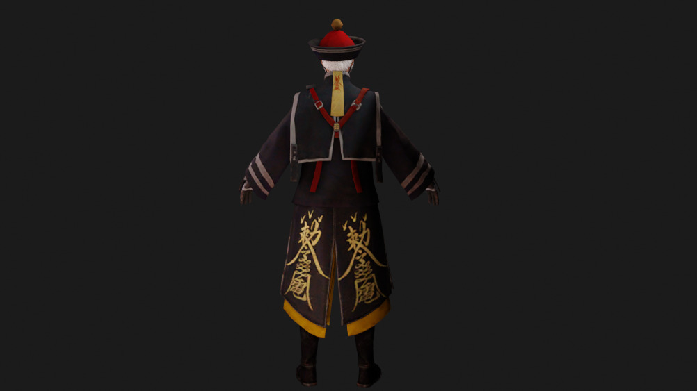 Masked Psychic Robe Female PSK PUBG Low-poly 3D model_4