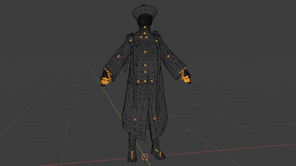 Masked Psychic Robe Female PSK PUBG Low-poly 3D model_10