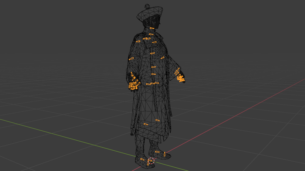 Masked Psychic Robe Female PSK PUBG Low-poly 3D model_11