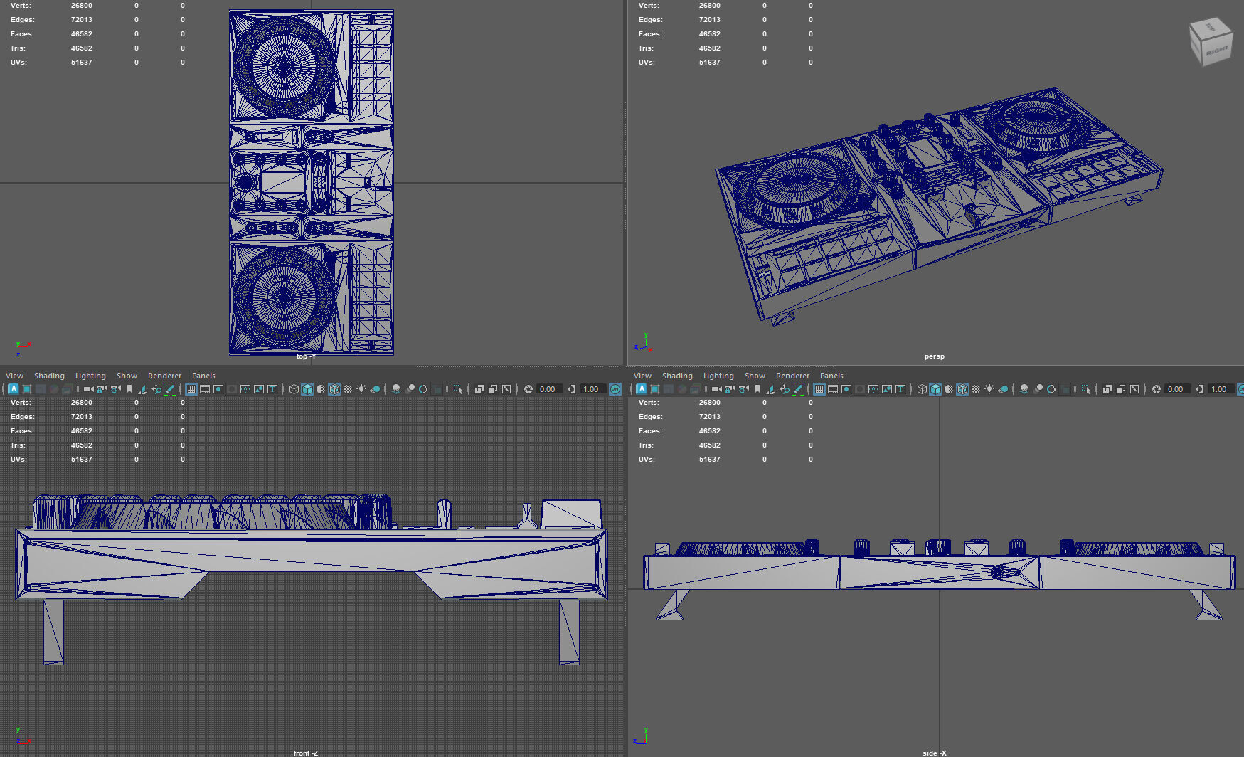DJ Controller 3D model_8