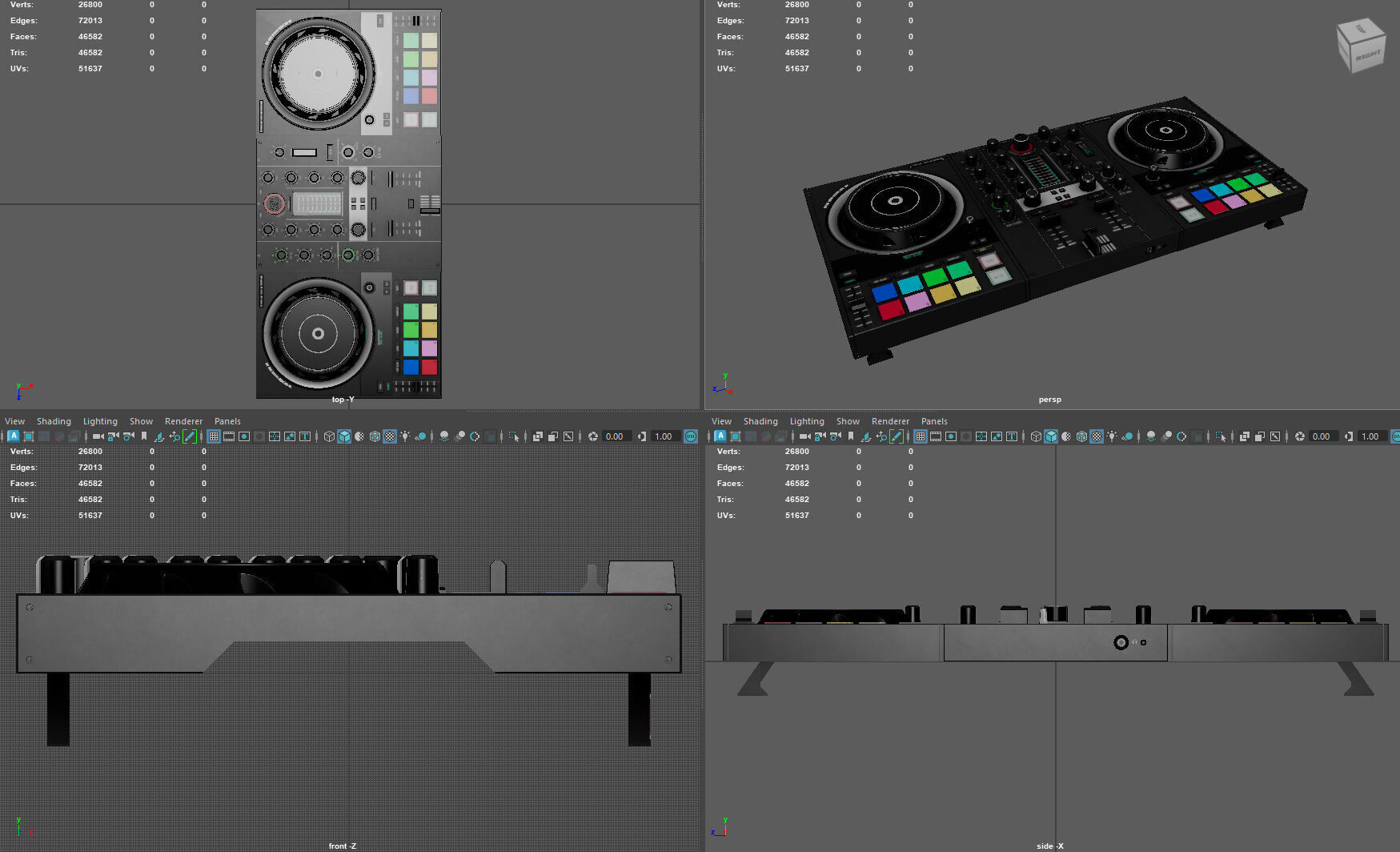 DJ Controller 3D model_6