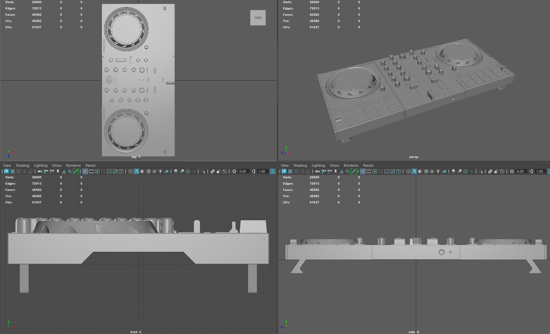 DJ Controller 3D model_7