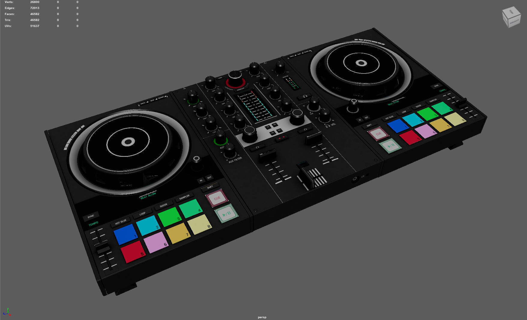 DJ Controller 3D model_3