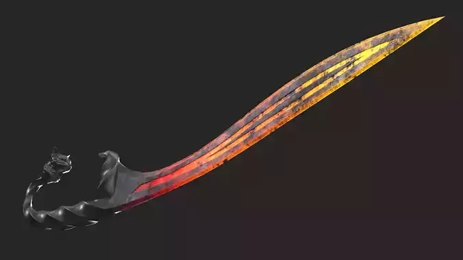 Sword Falcata Low-poly 3D model