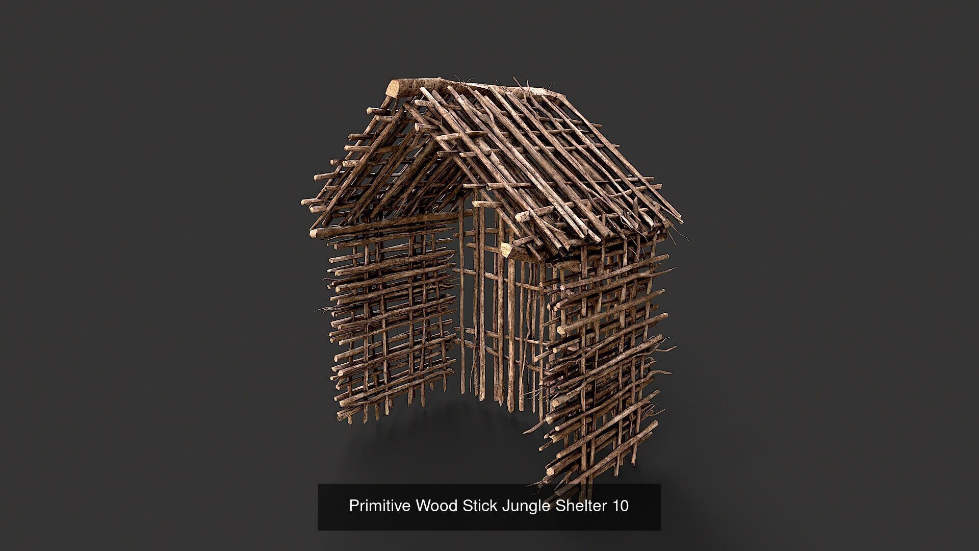 Primitive Wood Stick Jungle Shelter Collection _13
