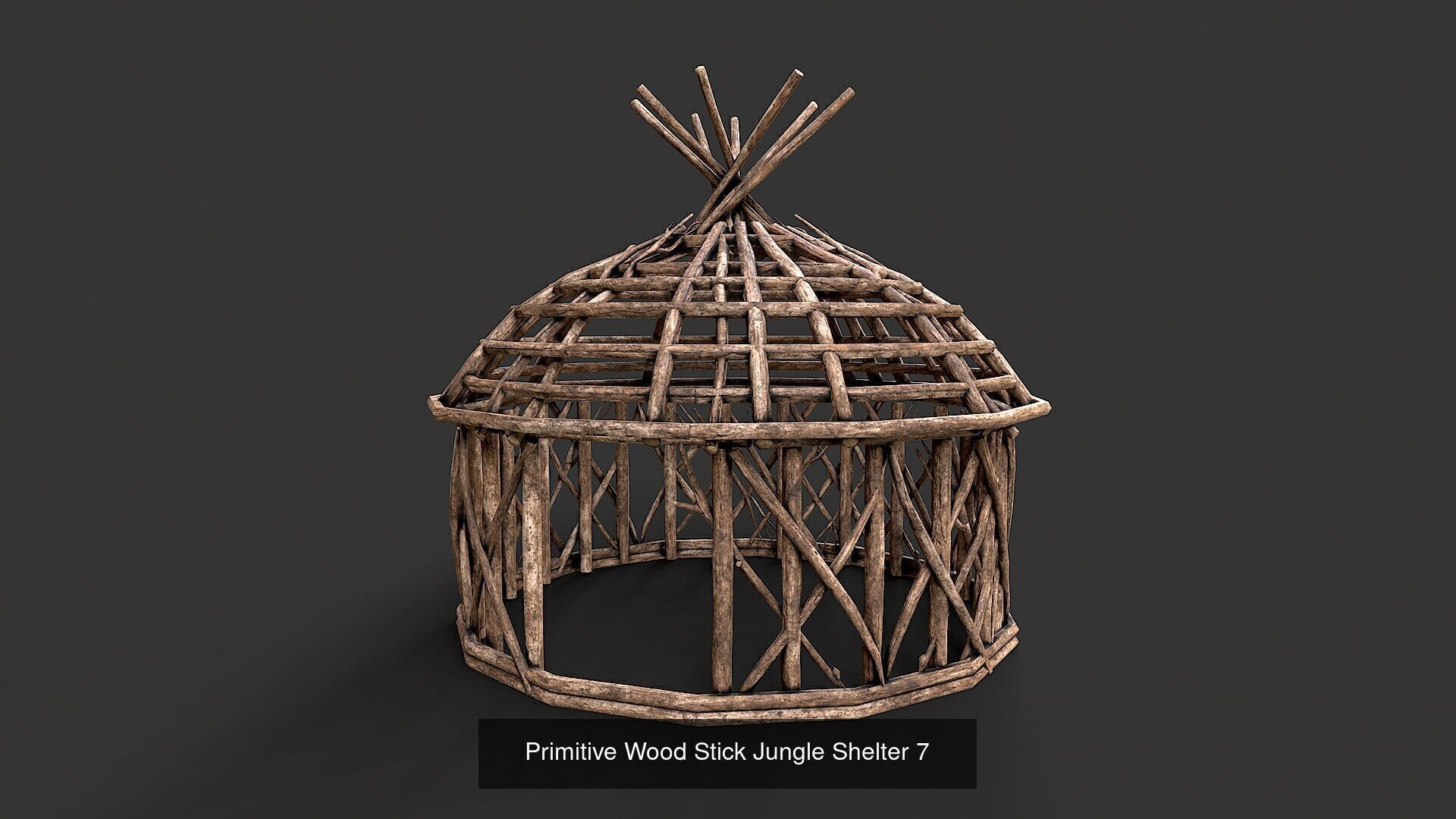 Primitive Wood Stick Jungle Shelter Collection _10