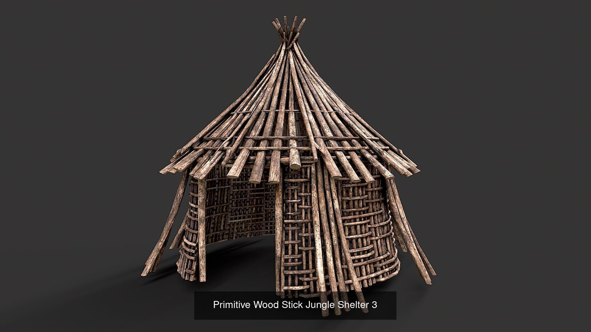 Primitive Wood Stick Jungle Shelter Collection _6
