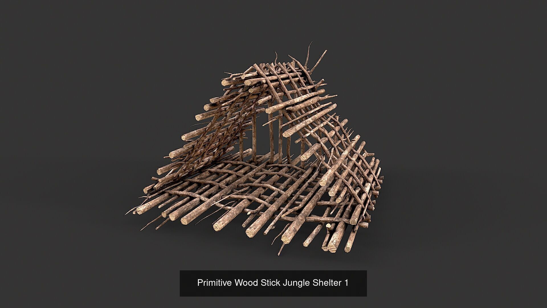 Primitive Wood Stick Jungle Shelter Collection _4