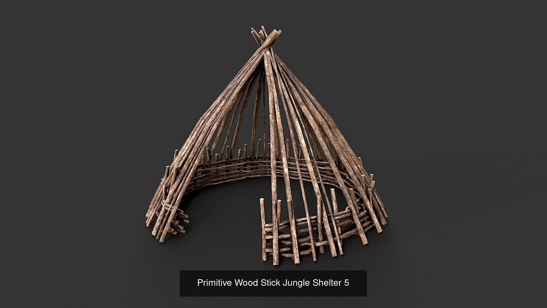 Primitive Wood Stick Jungle Shelter Collection _8