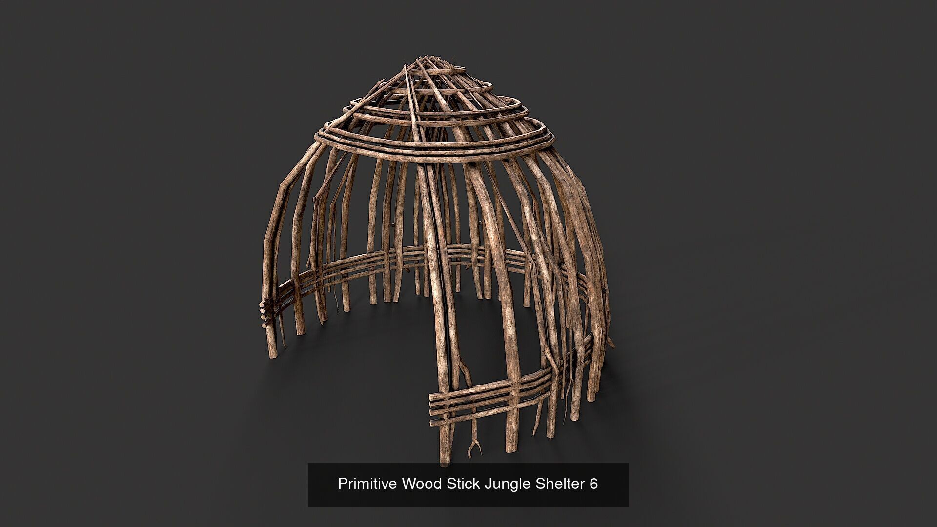 Primitive Wood Stick Jungle Shelter Collection _9