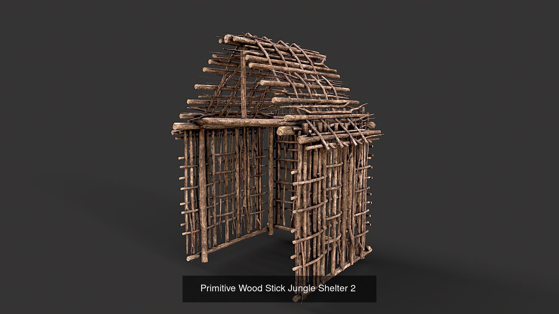 Primitive Wood Stick Jungle Shelter Collection _5