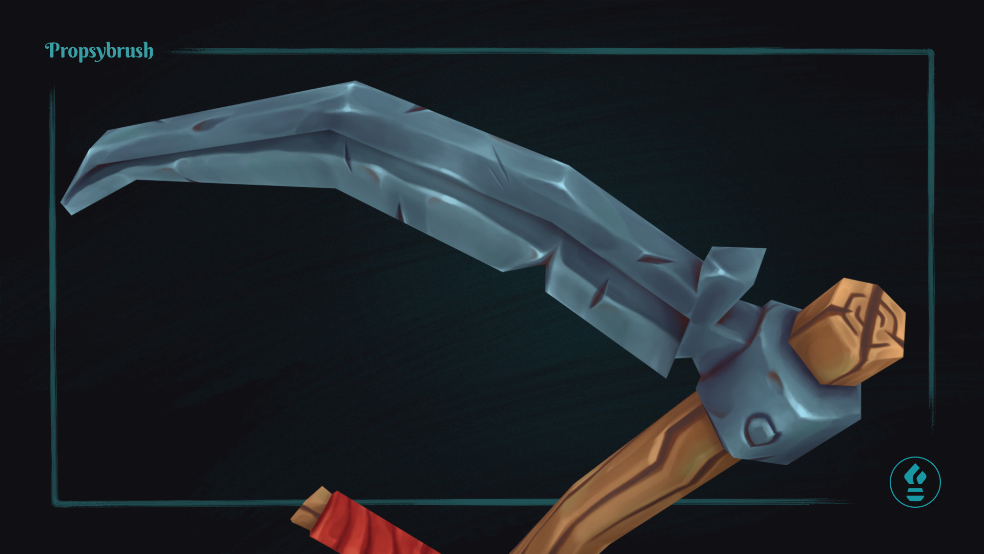 Stylized Scythe Prop - Game-Ready Hand-Painted Asset - Low-poly 3D model_5