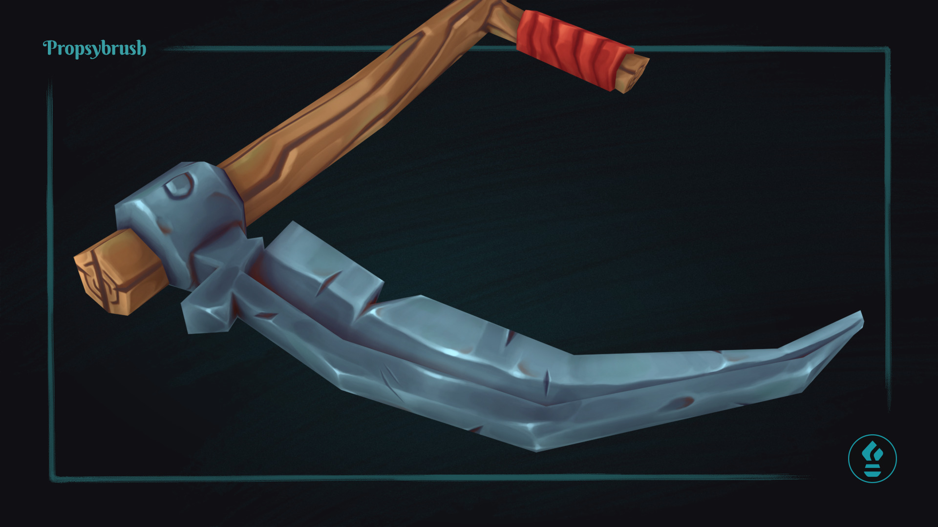Stylized Scythe Prop - Game-Ready Hand-Painted Asset - Low-poly 3D model_6