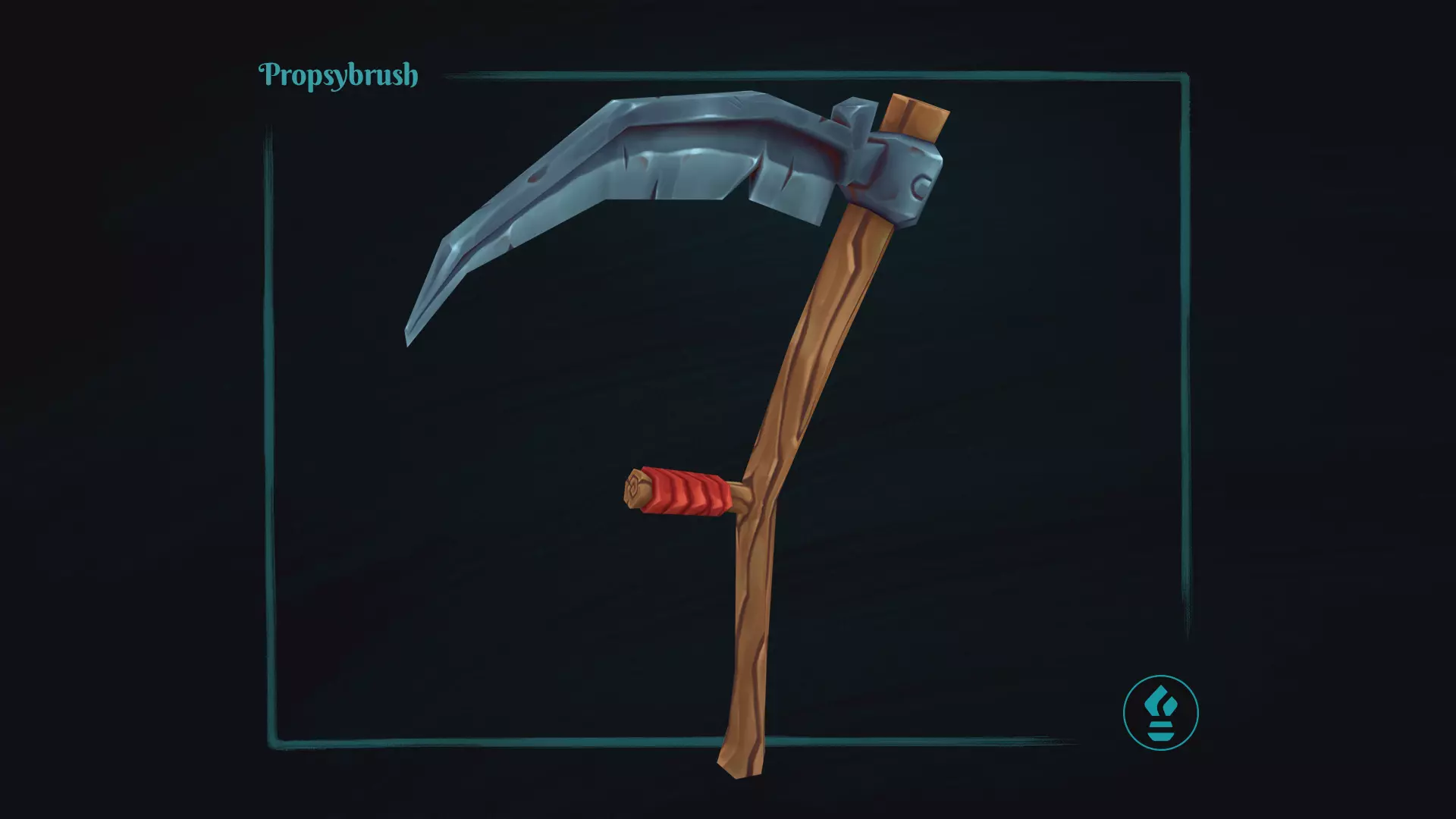 Stylized Scythe Prop - Game-Ready Hand-Painted Asset - Low-poly 3D model_0