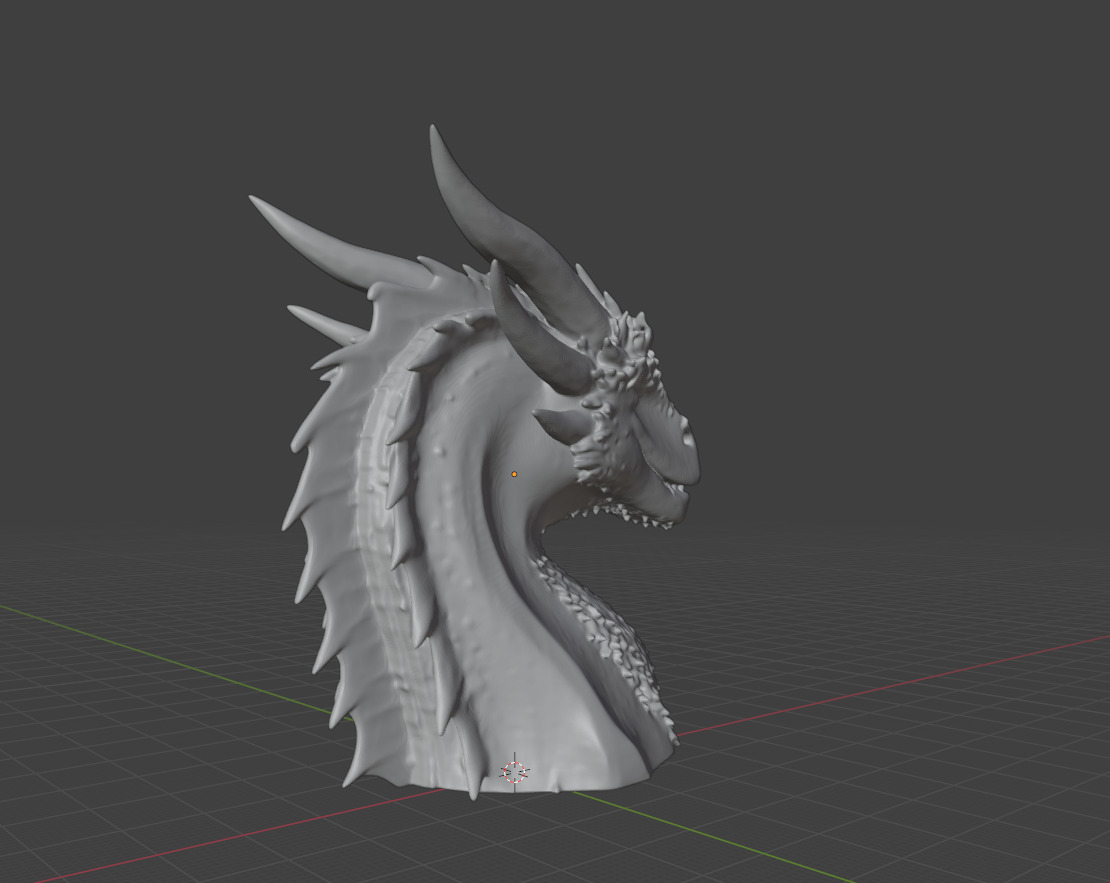 Ready Print Dragon Headphone Stand 3D print model_10