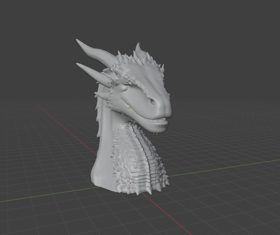 Ready Print Dragon Headphone Stand 3D print model_1