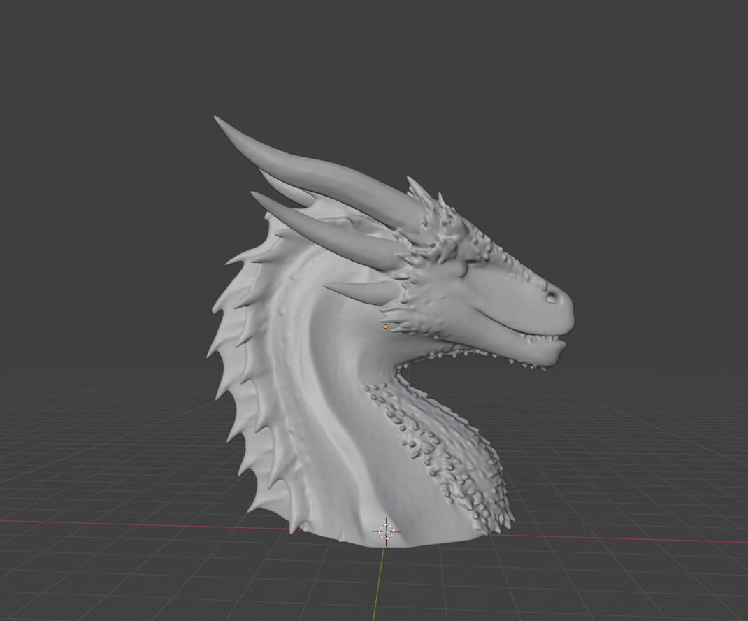 Ready Print Dragon Headphone Stand 3D print model_12