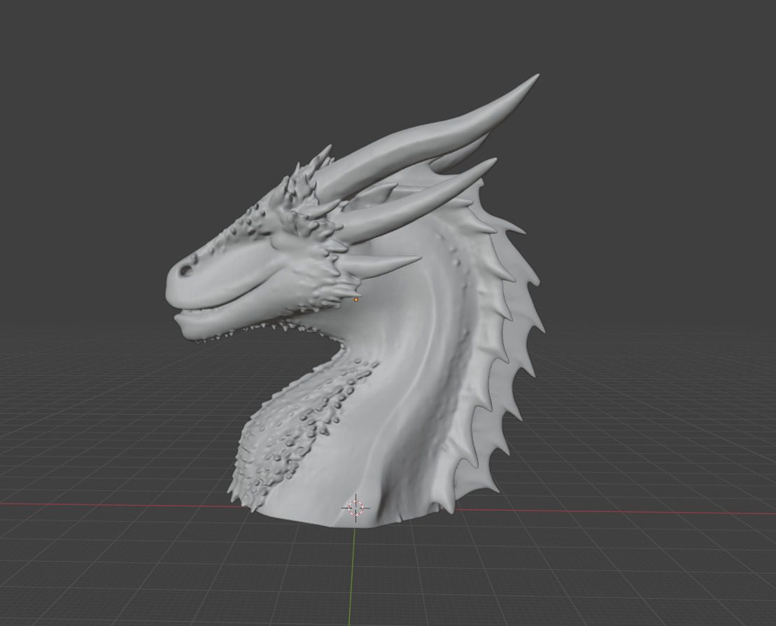 Ready Print Dragon Headphone Stand 3D print model_8
