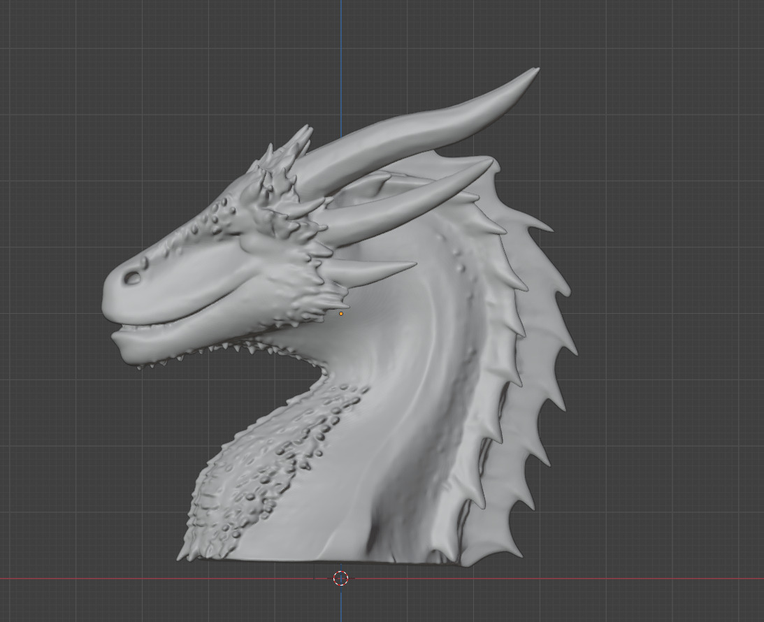 Ready Print Dragon Headphone Stand 3D print model_6