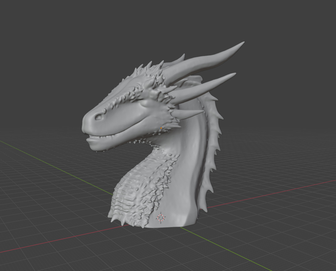 Ready Print Dragon Headphone Stand 3D print model_7