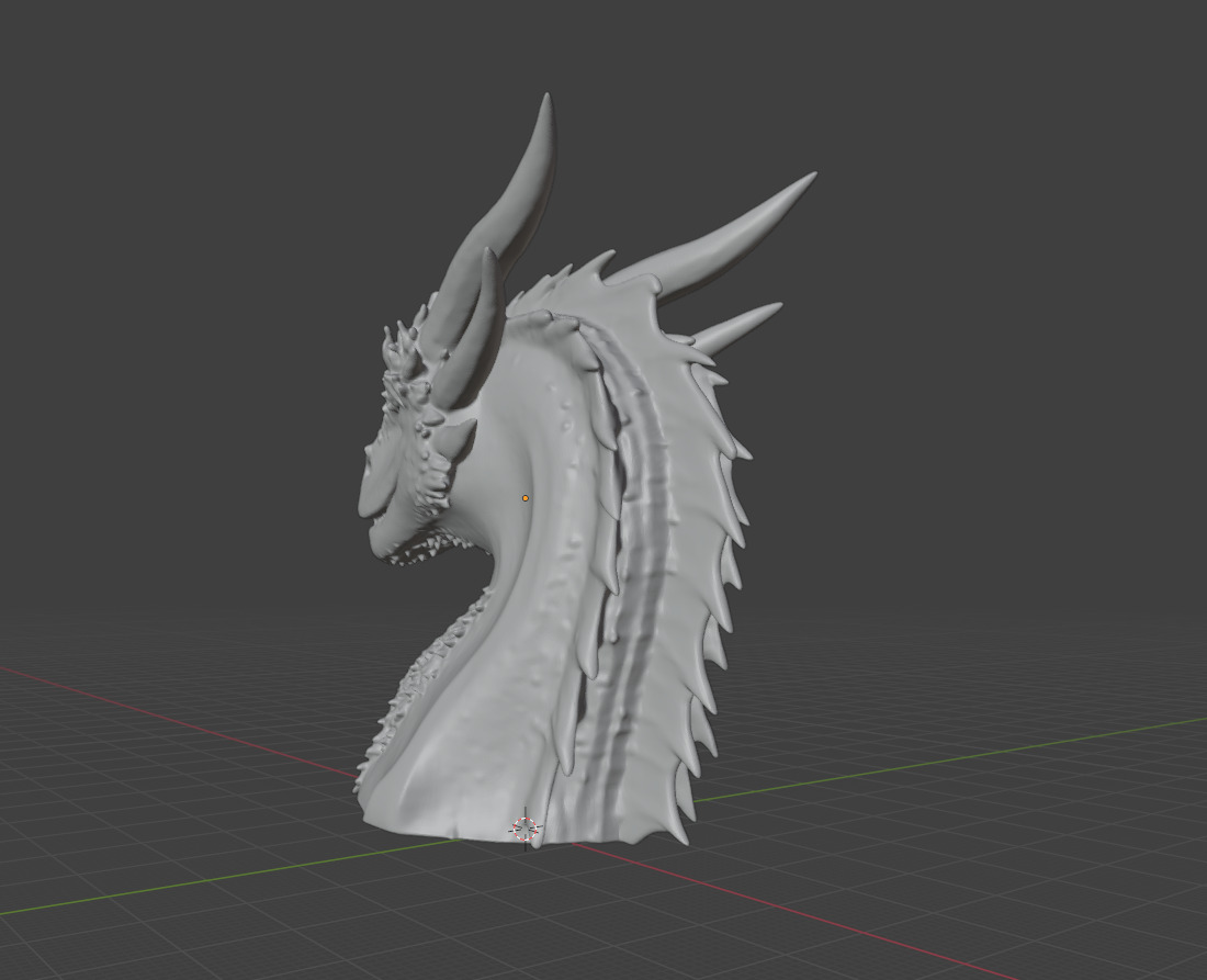 Ready Print Dragon Headphone Stand 3D print model_2