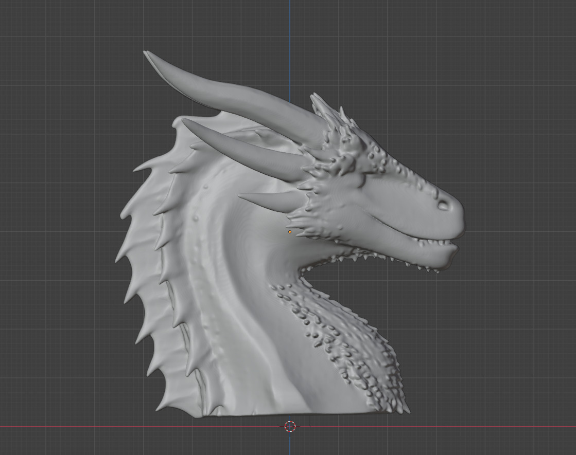Ready Print Dragon Headphone Stand 3D print model_11