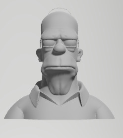 Homer Simpson Cartoon Bust Figurine 3D print model_3