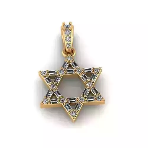 Star of David pendant Model 7072