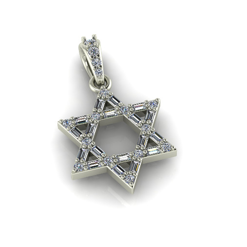 Star of David pendant Model 7072 3D print model_1