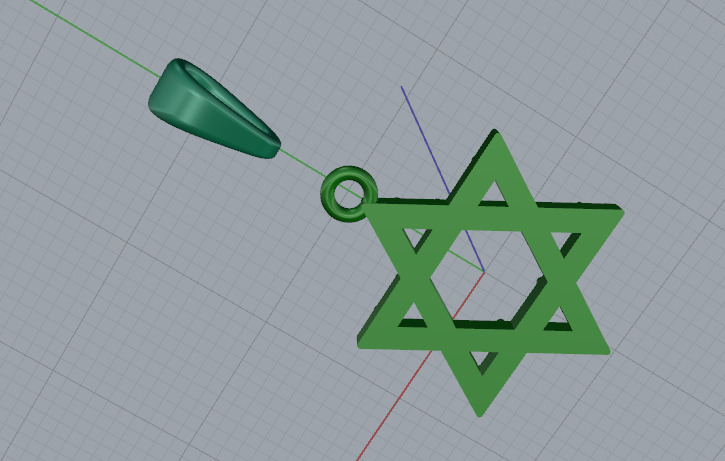 Star of David pendant Model 7072 3D print model_4