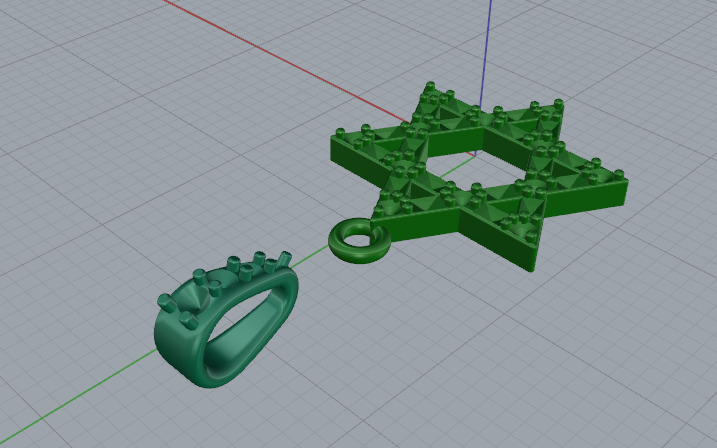 Star of David pendant Model 7072 3D print model_3